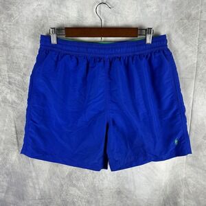 Polo Ralph Lauren Mens Royal Blue Swim Trunks Mesh Lined Pony Logo Large